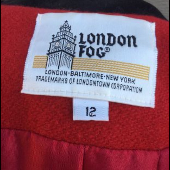Vintage London Fog girls red cost wool bland, Christmas Holiday special occasion - Picture 6 of 11
